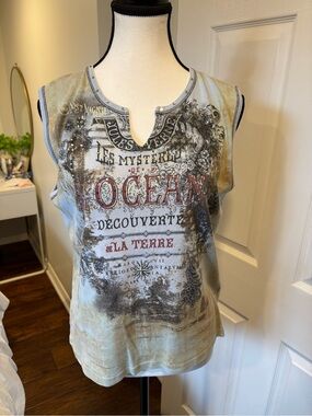 Vanilla Sugar Y2K Graphic Tank Top Size Large Made in USA